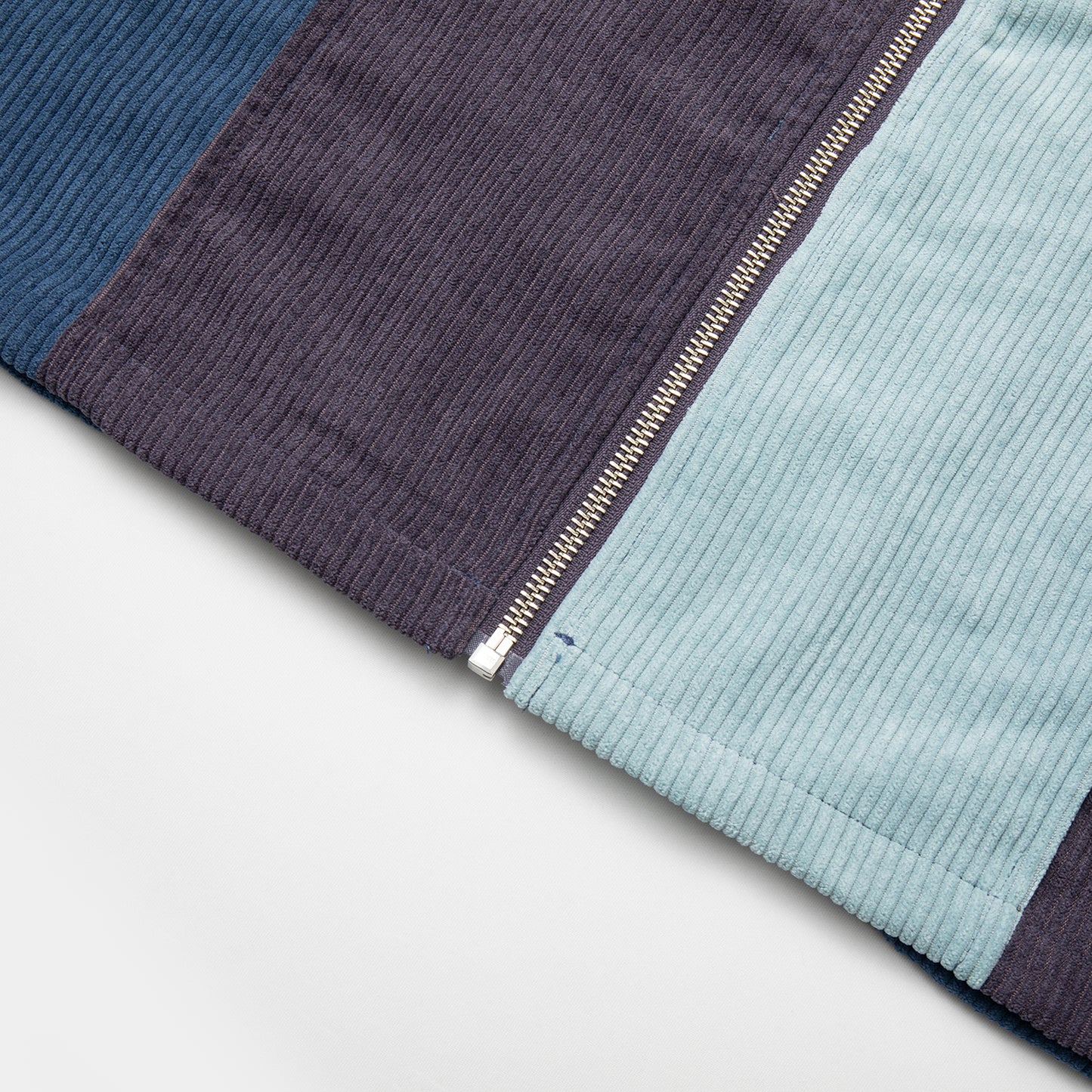 Shirt Velvet Series Zip Color block, light blue /graphite / blue