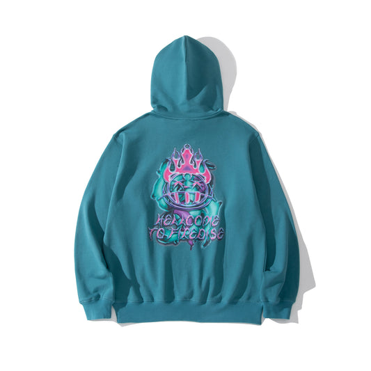 Hoodie Hellcome to Firedise, Dark Green