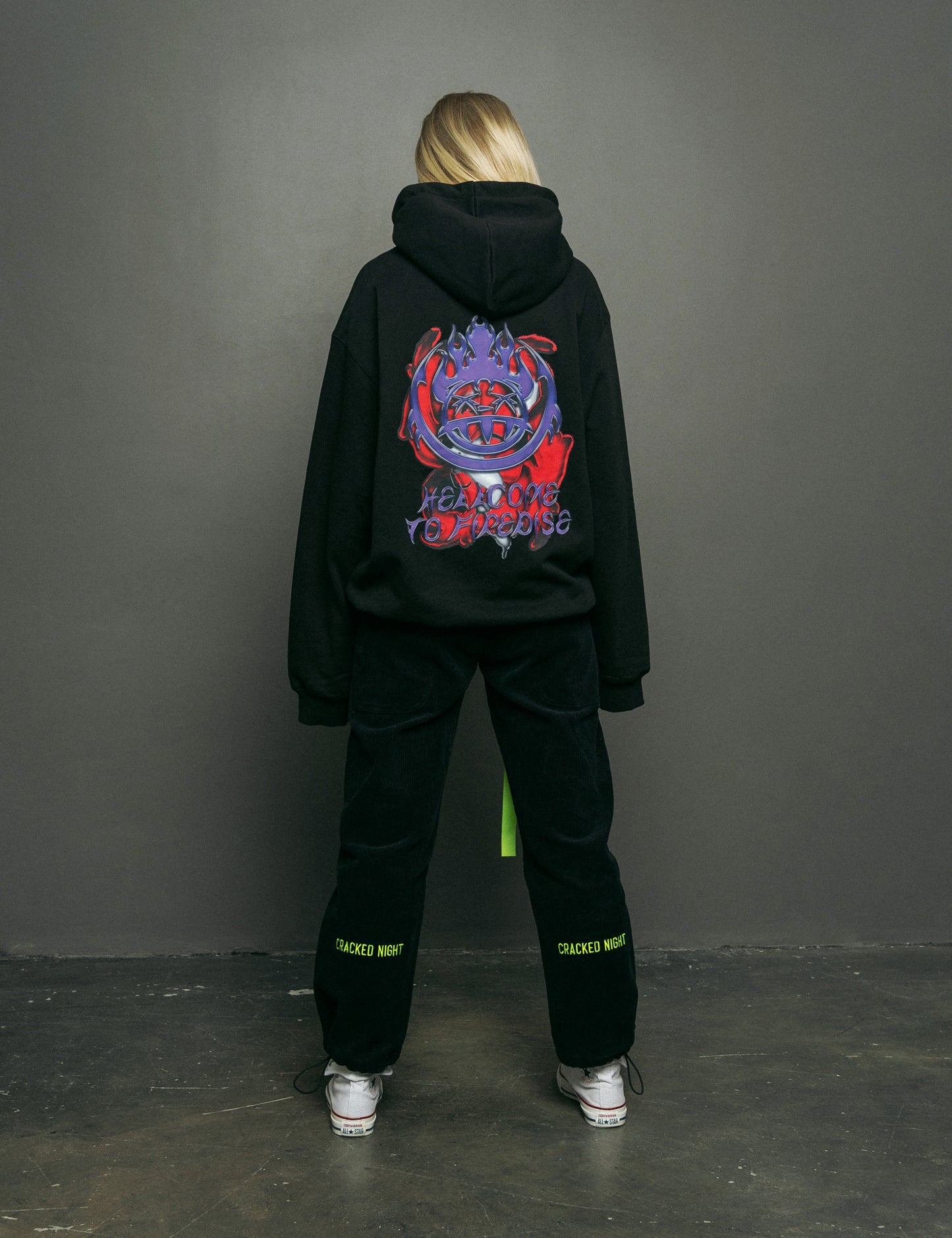 Hoodie Hellcome Firedise, black