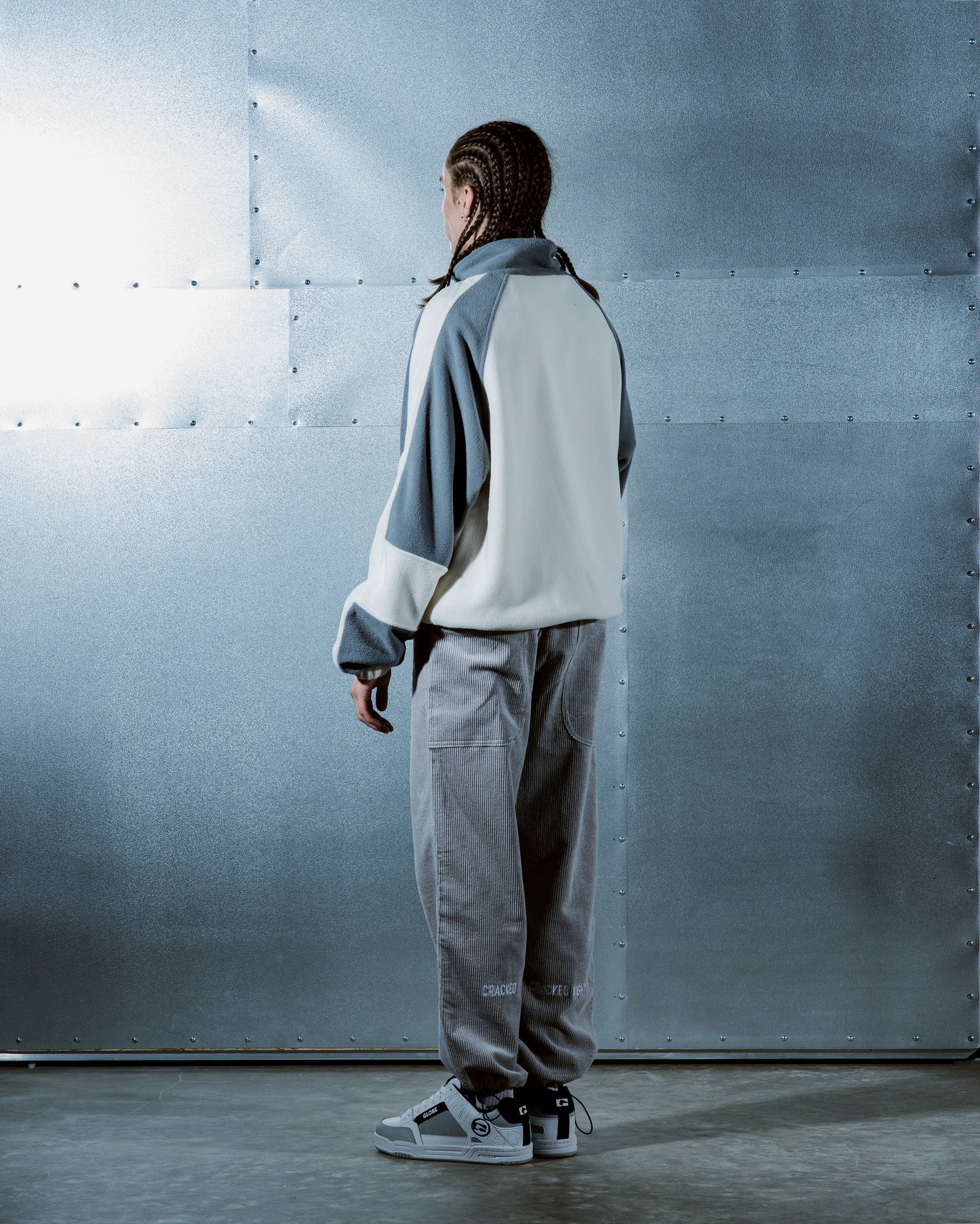 Sweatshirt Turbo Fleece, grey/white