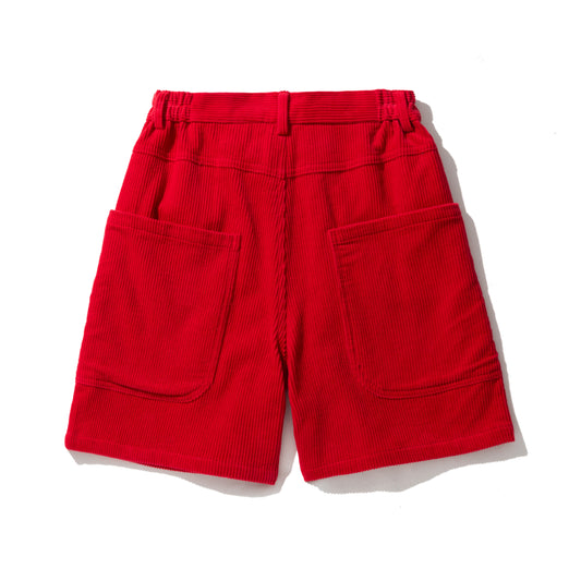 Shorts Velvet, red