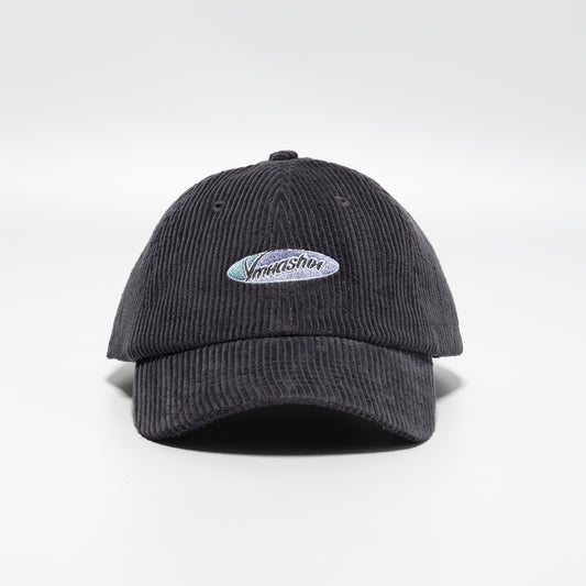 6 panel cap velvet, dark grey