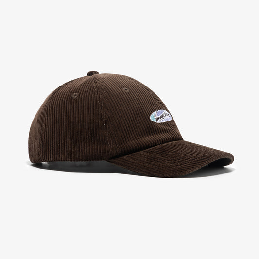 6 panel cap velvet, brown