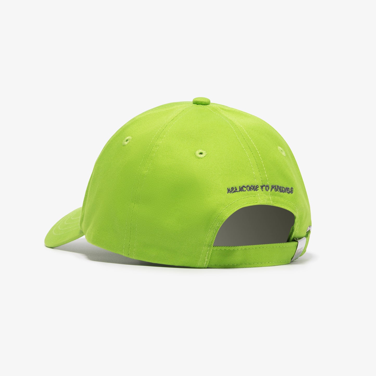 6 panel cap logo, lime