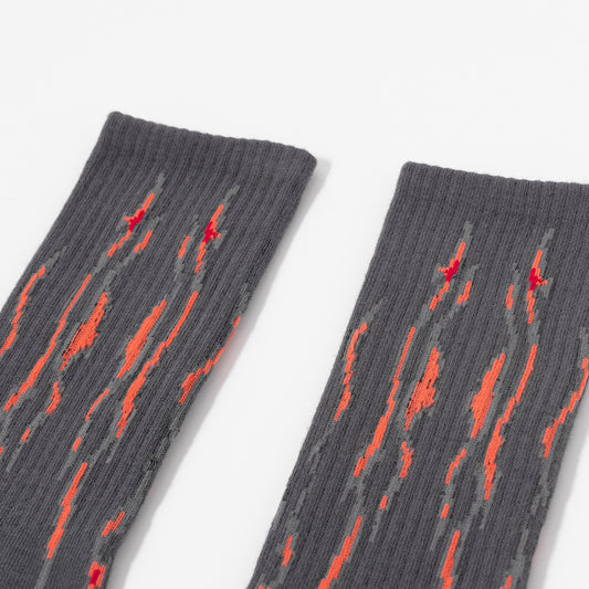 Socks Hellcome Firedise Fire, grey-orange