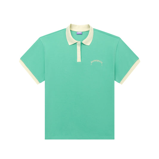 Polo shirt puff, turquoise