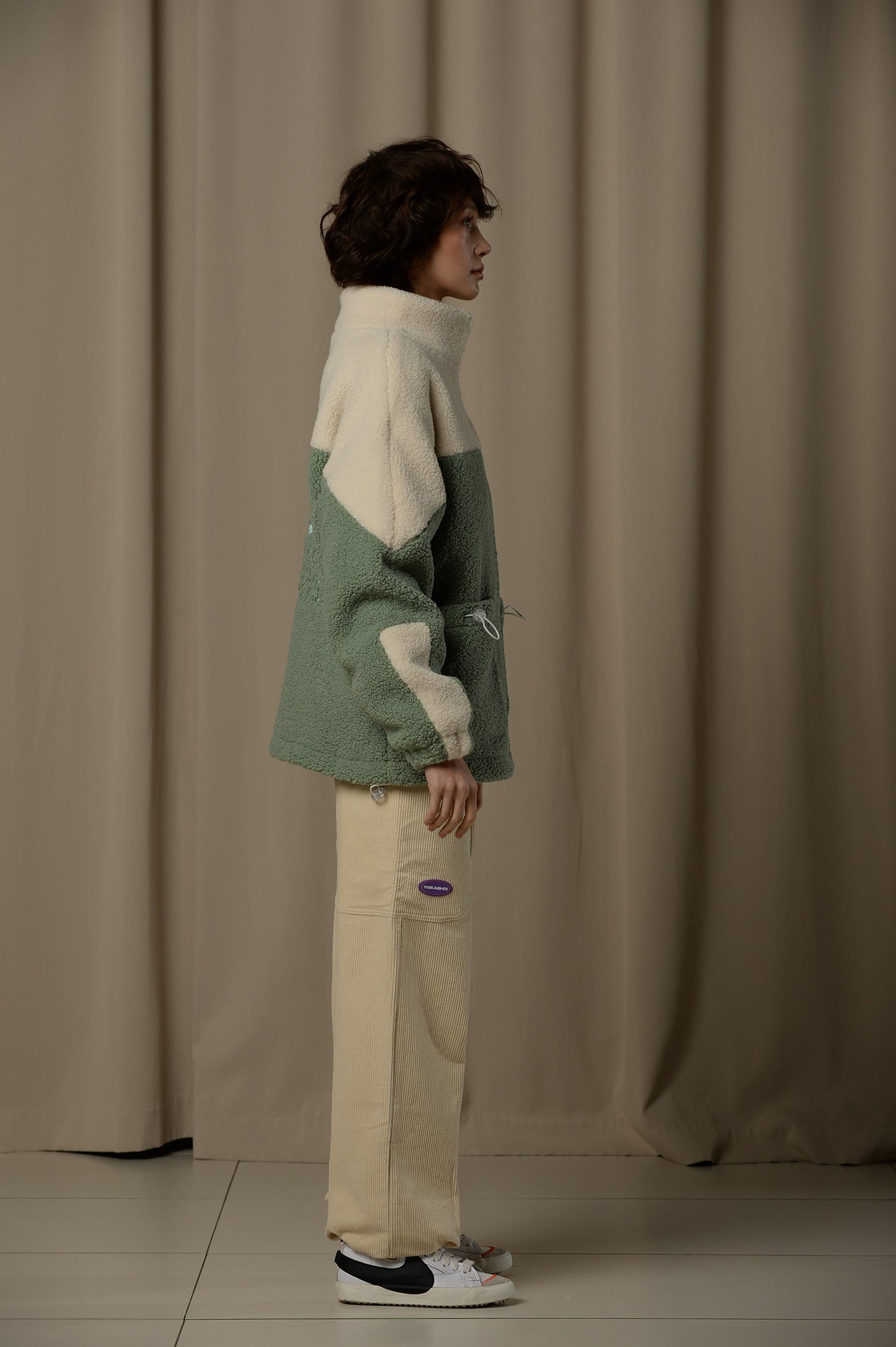 Jacket Hellcome to Firedise Furry Big Logo, Green White