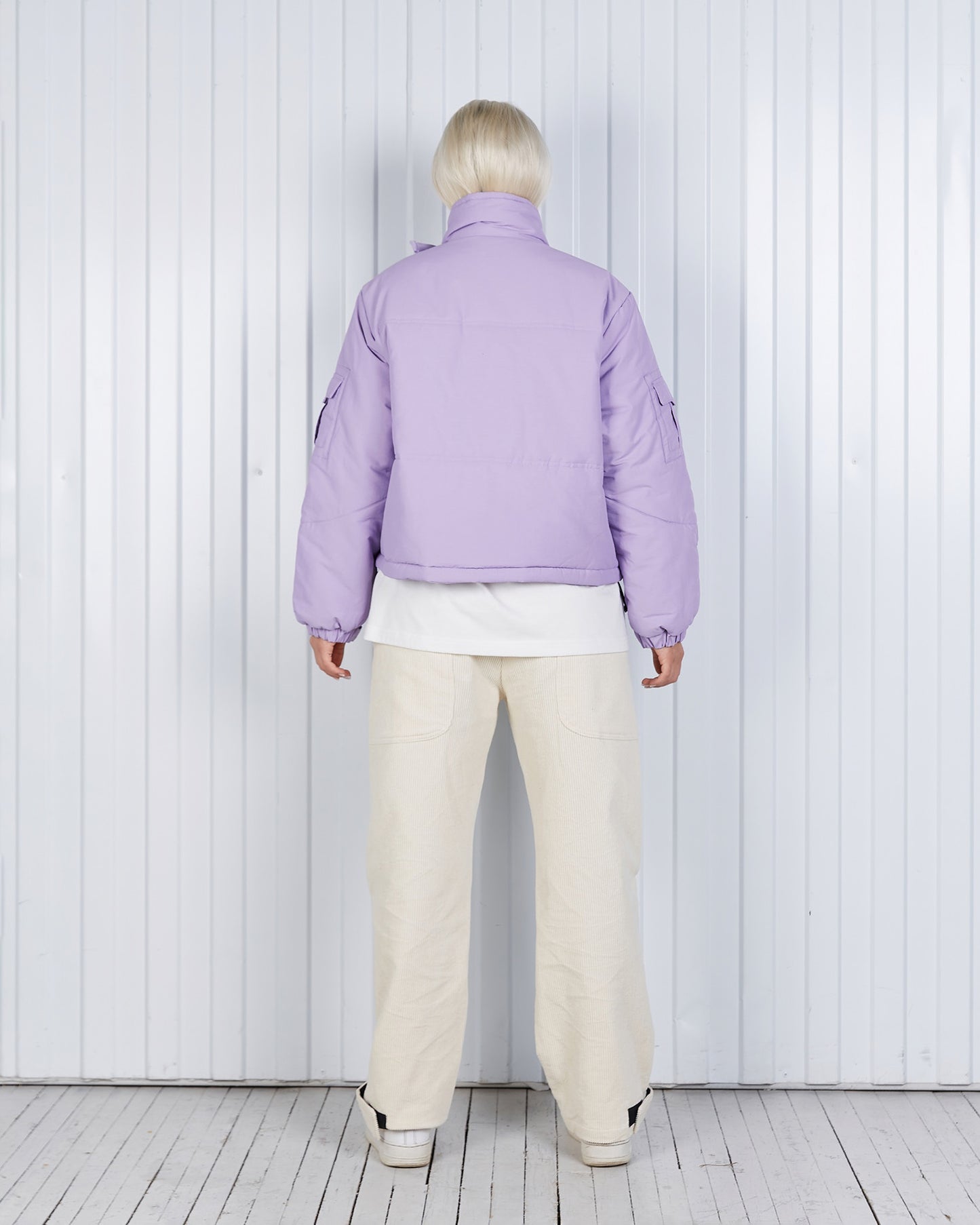 Jacket shortened Snap, Purple