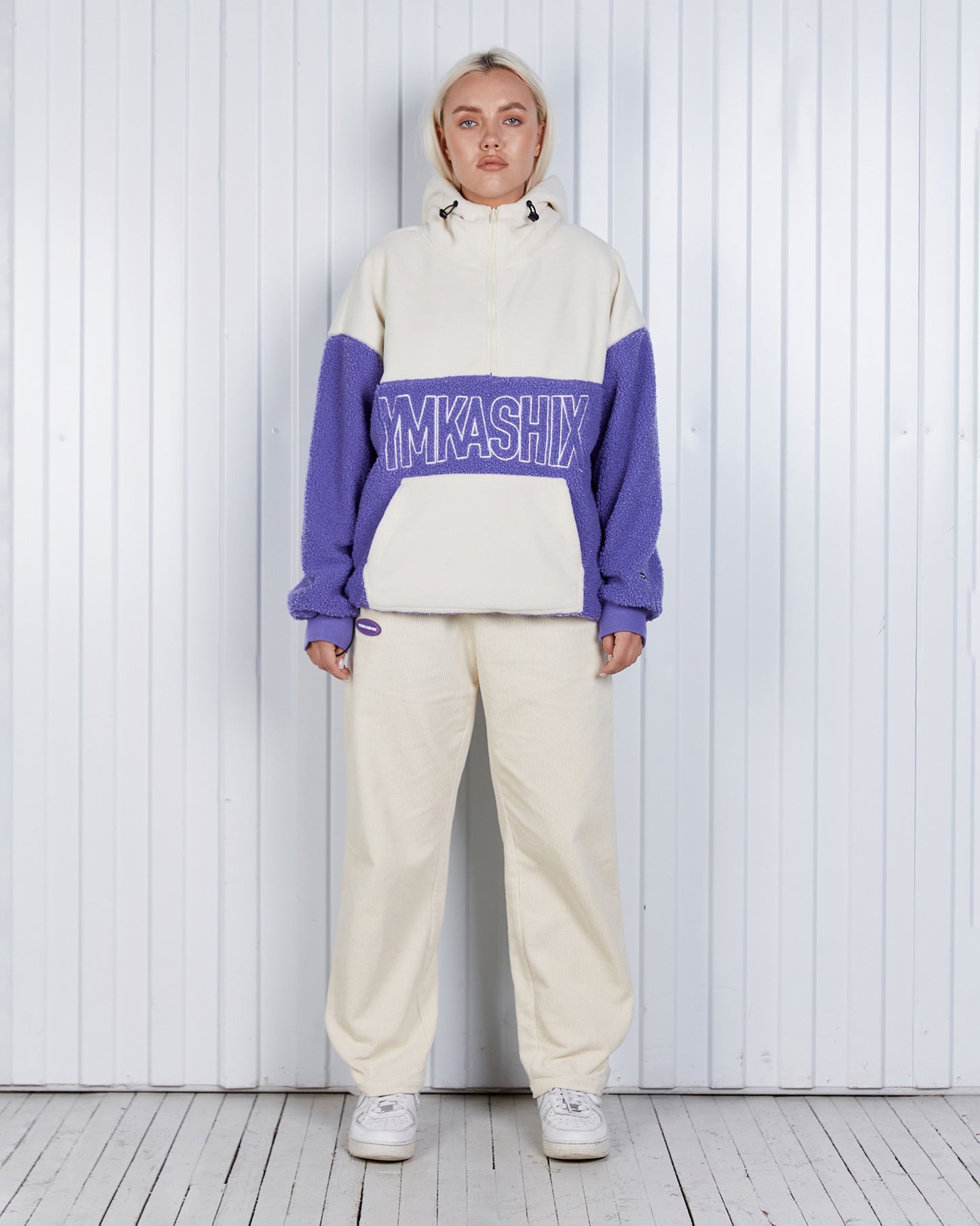 Hoodie Little Lamb, Purple White