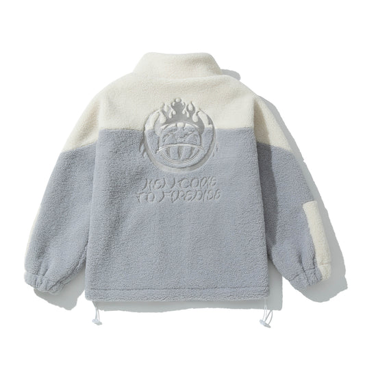 Jacket Hellcome to Firedise Furry Big Logo, Blue White