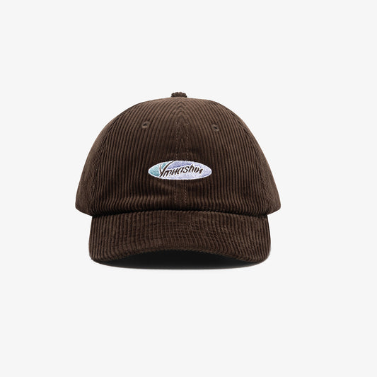 6 panel cap velvet, brown
